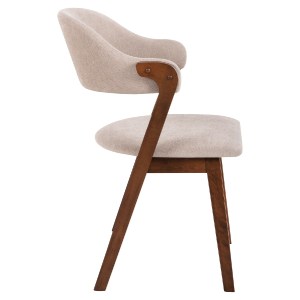 71628 ΚΑΡΕΚΛΑ RIDER HM9734.02 RUBBERWOOD ΣΕ ΚΑΡΥΔΙ-ΥΦΑΣΜΑ ΕΚΡΟΥ 59x59x83Yεκ.