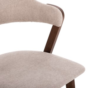71628 ΚΑΡΕΚΛΑ RIDER HM9734.02 RUBBERWOOD ΣΕ ΚΑΡΥΔΙ-ΥΦΑΣΜΑ ΕΚΡΟΥ 59x59x83Yεκ.