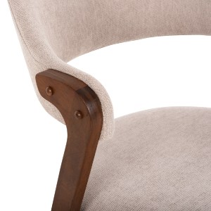 71628 ΚΑΡΕΚΛΑ RIDER HM9734.02 RUBBERWOOD ΣΕ ΚΑΡΥΔΙ-ΥΦΑΣΜΑ ΕΚΡΟΥ 59x59x83Yεκ.