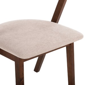 71628 ΚΑΡΕΚΛΑ RIDER HM9734.02 RUBBERWOOD ΣΕ ΚΑΡΥΔΙ-ΥΦΑΣΜΑ ΕΚΡΟΥ 59x59x83Yεκ.