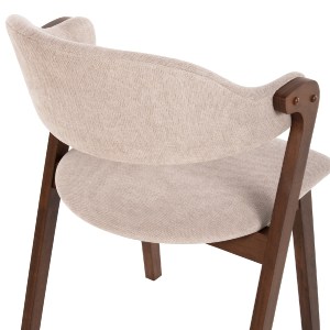71628 ΚΑΡΕΚΛΑ RIDER HM9734.02 RUBBERWOOD ΣΕ ΚΑΡΥΔΙ-ΥΦΑΣΜΑ ΕΚΡΟΥ 59x59x83Yεκ.