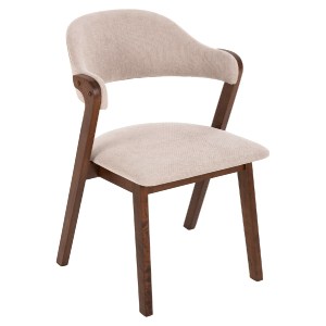 71628 ΚΑΡΕΚΛΑ RIDER HM9734.02 RUBBERWOOD ΣΕ ΚΑΡΥΔΙ-ΥΦΑΣΜΑ ΕΚΡΟΥ 59x59x83Yεκ.