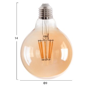 71641 ΛΑΜΠΤΗΡΑΣ GLOBO LED FILAMENT 8W E27 3000K ΧΡΥΣΟ DIMMABLE HM4050.02