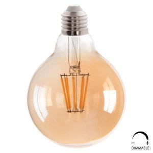 71641 ΛΑΜΠΤΗΡΑΣ GLOBO LED FILAMENT 8W E27 3000K ΧΡΥΣΟ DIMMABLE HM4050.02