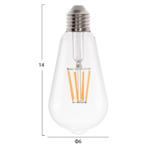 71644 ΛΑΜΠΤΗΡΑΣ HM4188.01 LED FILAMENT 8W E27 DIMMABLE 3000K ΔΙΑΦΑΝΟΣ