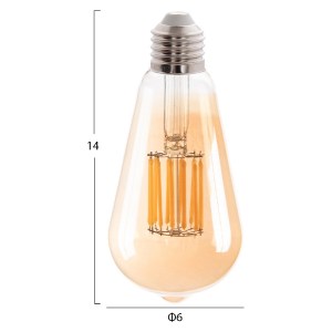 71646 ΛΑΜΠΤΗΡΑΣ HM4189.02 LED FILAMENT 12W E27 3000K GOLD