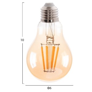 71665 ΛΑΜΠΤΗΡΑΣ HM4045 LED FILAMENT 8W E27 3000K GOLD DIMMABLE