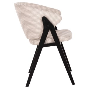 71680 ΚΑΡΕΚΛΑ HANA HM9746.01 RUBBERWOOD ΣΕ ΜΑΥΡΟ ΧΡΩΜΑ-ΜΠΕΖ ΥΦΑΣΜΑ 55x60x84Yεκ.