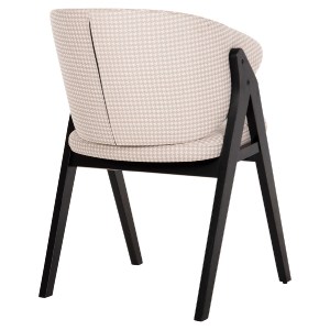71680 ΚΑΡΕΚΛΑ HANA HM9746.01 RUBBERWOOD ΣΕ ΜΑΥΡΟ ΧΡΩΜΑ-ΜΠΕΖ ΥΦΑΣΜΑ 55x60x84Yεκ.