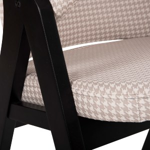 71680 ΚΑΡΕΚΛΑ HANA HM9746.01 RUBBERWOOD ΣΕ ΜΑΥΡΟ ΧΡΩΜΑ-ΜΠΕΖ ΥΦΑΣΜΑ 55x60x84Yεκ.
