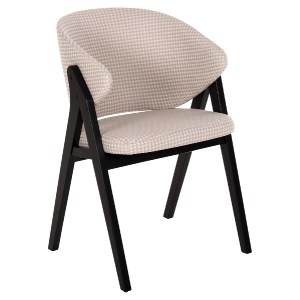 71680 ΚΑΡΕΚΛΑ HANA HM9746.01 RUBBERWOOD ΣΕ ΜΑΥΡΟ ΧΡΩΜΑ-ΜΠΕΖ ΥΦΑΣΜΑ 55x60x84Yεκ.
