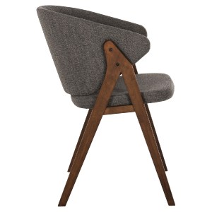 71691 ΚΑΡΕΚΛΑ HANA HM9746.02 RUBBERWOOD ΣΕ ΚΑΡΥΔΙ ΧΡΩΜΑ-ΓΚΡΙ ΥΦΑΣΜΑ 55x60x84Yεκ.