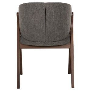 71691 ΚΑΡΕΚΛΑ HANA HM9746.02 RUBBERWOOD ΣΕ ΚΑΡΥΔΙ ΧΡΩΜΑ-ΓΚΡΙ ΥΦΑΣΜΑ 55x60x84Yεκ.