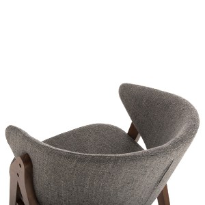 71691 ΚΑΡΕΚΛΑ HANA HM9746.02 RUBBERWOOD ΣΕ ΚΑΡΥΔΙ ΧΡΩΜΑ-ΓΚΡΙ ΥΦΑΣΜΑ 55x60x84Yεκ.