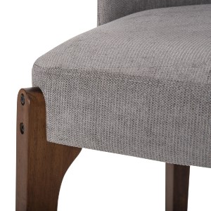 71743 ΚΑΡΕΚΛΑ ΤΡΑΠΕΖΑΡΙΑΣ RAMMER HM9744.01 RUBBERWOOD ΣΕ ΚΑΡΥΔΙ-ΓΚΡΙ ΥΦΑΣΜΑ 57x55x86Υεκ.