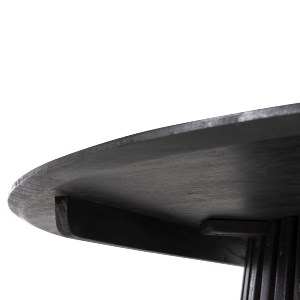 71788 ΤΡΑΠΕΖΙ ΤΡΑΠΕΖΑΡΙΑΣ FRANTZ HM9457.12 ΜΑΣΙΦ MINDI ΞΥΛΟ ΣΕ ΜΑΥΡΟ Φ150x75Υεκ
