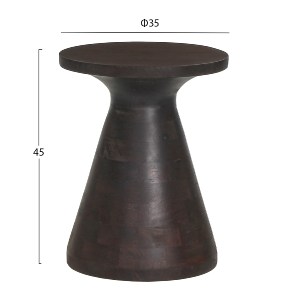 71799 ΤΡΑΠΕΖΙ ΣΑΛΟΝΙΟΥ ΣΤΡΟΓΓΥΛΟ FOSS HM9699 ΜΑΣΙΦ MANGO ΣΚΟΥΡΟ ΚΑΦΕ Φ35x45Υεκ.
