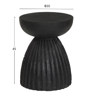 71801 ΣΚΑΜΠΟ ΣΤΡΟΓΓΥΛΟ SCALLOP HM9702 ΜΑΣΙΦ MANGO ΣΕ ΣΕ ΜΑΥΡΟ ΧΡΩΜΑ Φ35x45Υεκ.