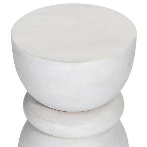 71802 ΣΚΑΜΠΟ ΣΤΡΟΓΓΥΛΟ COIL HM9703 ΜΑΣΙΦ MANGO ΣΕ ΛΕΥΚΟ ΧΡΩΜΑ Φ35x51Υ εκ.