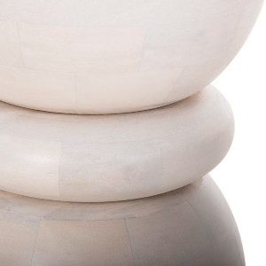 71802 ΣΚΑΜΠΟ ΣΤΡΟΓΓΥΛΟ COIL HM9703 ΜΑΣΙΦ MANGO ΣΕ ΛΕΥΚΟ ΧΡΩΜΑ Φ35x51Υ εκ.