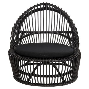 71853 ΠΟΛΥΘΡΟΝΑ ENTROPY HM9840.03 ΦΥΣΙΚΟ RATTAN ΜΕ ΜΑΞΙΛΑΡΙ-ΜΑΥΡΟ 80x97x85Υεκ.