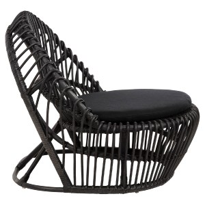 71853 ΠΟΛΥΘΡΟΝΑ ENTROPY HM9840.03 ΦΥΣΙΚΟ RATTAN ΜΕ ΜΑΞΙΛΑΡΙ-ΜΑΥΡΟ 80x97x85Υεκ.