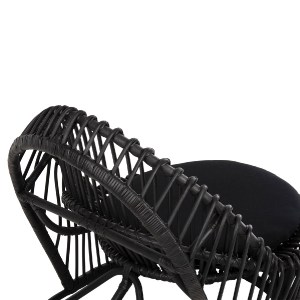 71853 ΠΟΛΥΘΡΟΝΑ ENTROPY HM9840.03 ΦΥΣΙΚΟ RATTAN ΜΕ ΜΑΞΙΛΑΡΙ-ΜΑΥΡΟ 80x97x85Υεκ.