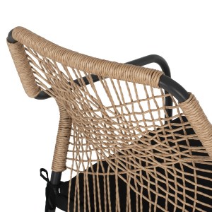 71893 ΠΟΛΥΘΡΟΝΑ ΑΛΟΥΜΙΝΙΟΥ TROTTER HM5865.11 ΣΚΟΥΡΟΣ ΓΚΡΙ ΣΚΕΛΕΤΟΣ ΜΕ WICKER ΜΠΕΖ & ΜΑΥΡΟ ΜΑΞΙΛΑΡΙ