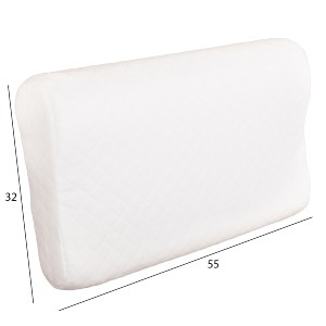 71963 ΜΑΞΙΛΑΡΙ ΥΠΝΟΥ BEZEL HM673 MEMORY FOAM-ΛΕΥΚΟ ΥΦΑΣΜΑ 55x32Υεκ