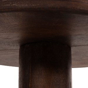 71994 ΤΡΑΠΕΖΙ ΣΑΛΟΝΙΟΥ ΣΤΡΟΓΓΥΛΟ CRAMM HM9700 ΜΑΣΙΦ MANGO ΣΚΟΥΡΟ ΚΑΦΕ Φ45x47Υεκ.