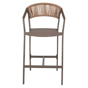 72054 ΣΚΑΜΠΟ ΑΛΟΥΜΙΝΙΟΥ ΣΑΜΠΑΝΙ ΜΕ ΜΠΡΑΤΣΑ RATTAN & TEXTLINE 56x58x105Yεκ.HM5892.23