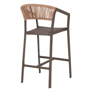 72054 ΣΚΑΜΠΟ ΑΛΟΥΜΙΝΙΟΥ ΣΑΜΠΑΝΙ ΜΕ ΜΠΡΑΤΣΑ RATTAN & TEXTLINE 56x58x105Yεκ.HM5892.23