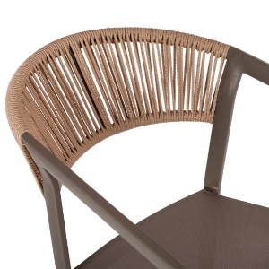 72054 ΣΚΑΜΠΟ ΑΛΟΥΜΙΝΙΟΥ ΣΑΜΠΑΝΙ ΜΕ ΜΠΡΑΤΣΑ RATTAN & TEXTLINE 56x58x105Yεκ.HM5892.23