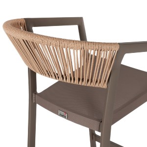 72054 ΣΚΑΜΠΟ ΑΛΟΥΜΙΝΙΟΥ ΣΑΜΠΑΝΙ ΜΕ ΜΠΡΑΤΣΑ RATTAN & TEXTLINE 56x58x105Yεκ.HM5892.23