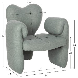 72100 ΠΟΛΥΘΡΟΝΑ HARTT HM9777.07 ΦΥΣΤΙΚΙ TEDDY ΥΦΑΣΜΑ 84x74x87Yεκ.