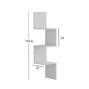 72109 ΕΠΙΤΟΙΧΙΑ ΓΩΝΙΑΚΗ ΡΑΦΙΕΡΑ ILLUSION HM8935.12 ΜΕΛΑΜΙΝΗ ΣΕ ΛΕΥΚΟ 25x25x105,4Υεκ.