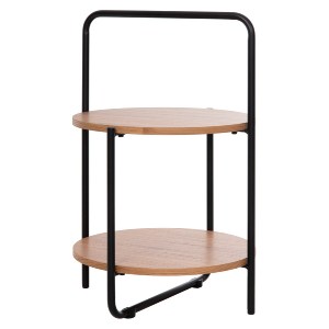 72113 ΒΟΗΘΗΤΙΚΟ ΤΡΑΠΕΖΙ SYLO HM9618.01 MDF ΣΕ ΦΥΣΙΚΟ-ΜΑΥΡΟ ΜΕΤΑΛΛΟ Φ44x66Υεκ.