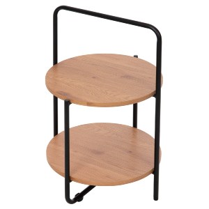 72113 ΒΟΗΘΗΤΙΚΟ ΤΡΑΠΕΖΙ SYLO HM9618.01 MDF ΣΕ ΦΥΣΙΚΟ-ΜΑΥΡΟ ΜΕΤΑΛΛΟ Φ44x66Υεκ.