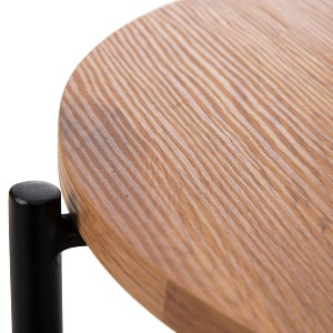 72113 ΒΟΗΘΗΤΙΚΟ ΤΡΑΠΕΖΙ SYLO HM9618.01 MDF ΣΕ ΦΥΣΙΚΟ-ΜΑΥΡΟ ΜΕΤΑΛΛΟ Φ44x66Υεκ.