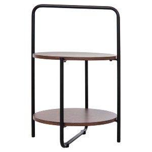 72114 ΒΟΗΘΗΤΙΚΟ ΤΡΑΠΕΖΙ SYLO HM9618.02 MDF ΣΕ ΚΑΡΥΔΙ-ΜΑΥΡΟ ΜΕΤΑΛΛΟ Φ44x66Υεκ.