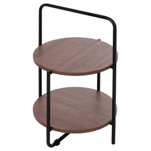 72114 ΒΟΗΘΗΤΙΚΟ ΤΡΑΠΕΖΙ SYLO HM9618.02 MDF ΣΕ ΚΑΡΥΔΙ-ΜΑΥΡΟ ΜΕΤΑΛΛΟ Φ44x66Υεκ.