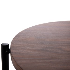 72114 ΒΟΗΘΗΤΙΚΟ ΤΡΑΠΕΖΙ SYLO HM9618.02 MDF ΣΕ ΚΑΡΥΔΙ-ΜΑΥΡΟ ΜΕΤΑΛΛΟ Φ44x66Υεκ.