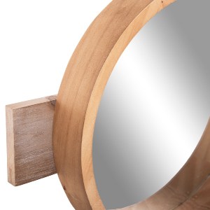 72129 ΚΑΘΡΕΠΤΗΣ ΤΟΙΧΟΥ ΣΤΡΟΓΓΥΛΟΣ SCUTTLE HM4222 FIR WOOD&MDF-BLACK METAL 80x6,5x30,5Υεκ.