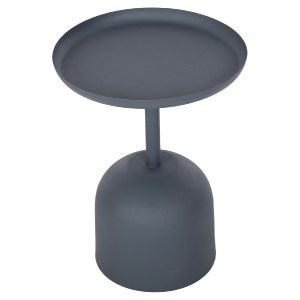 72193 ΤΡΑΠΕΖΙ ΒΟΗΘΗΤΙΚΟ ΣΤΡΟΓΓΥΛΟ DELBEL HM4261.05 ΜΕΤΑΛΛΟ ΜΠΛΕ ΣΚΟΥΡΟ Φ39,5x53,5Υ εκ.