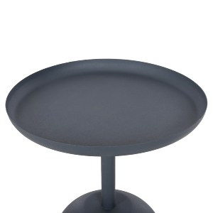 72193 ΤΡΑΠΕΖΙ ΒΟΗΘΗΤΙΚΟ ΣΤΡΟΓΓΥΛΟ DELBEL HM4261.05 ΜΕΤΑΛΛΟ ΜΠΛΕ ΣΚΟΥΡΟ Φ39,5x53,5Υ εκ.