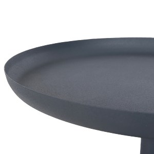72193 ΤΡΑΠΕΖΙ ΒΟΗΘΗΤΙΚΟ ΣΤΡΟΓΓΥΛΟ DELBEL HM4261.05 ΜΕΤΑΛΛΟ ΜΠΛΕ ΣΚΟΥΡΟ Φ39,5x53,5Υ εκ.