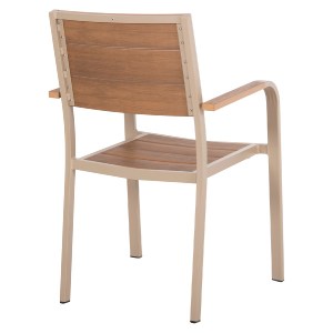 72309 ΠΟΛΥΘΡΟΝΑ ΑΛΟΥΜΙΝΙΟΥ SAGA HM5127.04 ΣΑΜΠΑΝΙ ΜΕ POLYWOOD 55x52x86Yεκ.