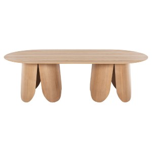 72310 ΤΡΑΠΕΖΙ ΟΒΑΛ DENTY HM9611.01 MDF ΜΕ ΚΑΠΛΑΜΑ ΔΡΥΟΣ-ΦΥΣΙΚΟ ΟΑΚ 240x120x75Υεκ.