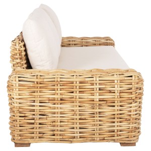 72314 ΚΑΝΑΠΕΣ ΤΡΙΘΕΣΙΟΣ ΕΞ.ΧΩΡΟΥ TROPEL HM9808 ΞΥΛΟ MANGO-RATTAN ΦΥΣΙΚΟ-ΛΕΥΚΑ ΜΑΞΙΛΑΡΙΑ 216x88x85Υεκ