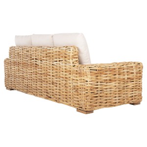 72314 ΚΑΝΑΠΕΣ ΤΡΙΘΕΣΙΟΣ ΕΞ.ΧΩΡΟΥ TROPEL HM9808 ΞΥΛΟ MANGO-RATTAN ΦΥΣΙΚΟ-ΛΕΥΚΑ ΜΑΞΙΛΑΡΙΑ 216x88x85Υεκ